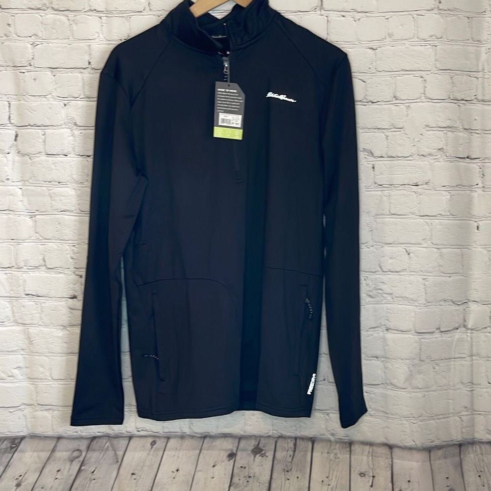 Eddie‎ Bauer Motion Men’s Black Active Wear Long Sleeve Shirt Size small